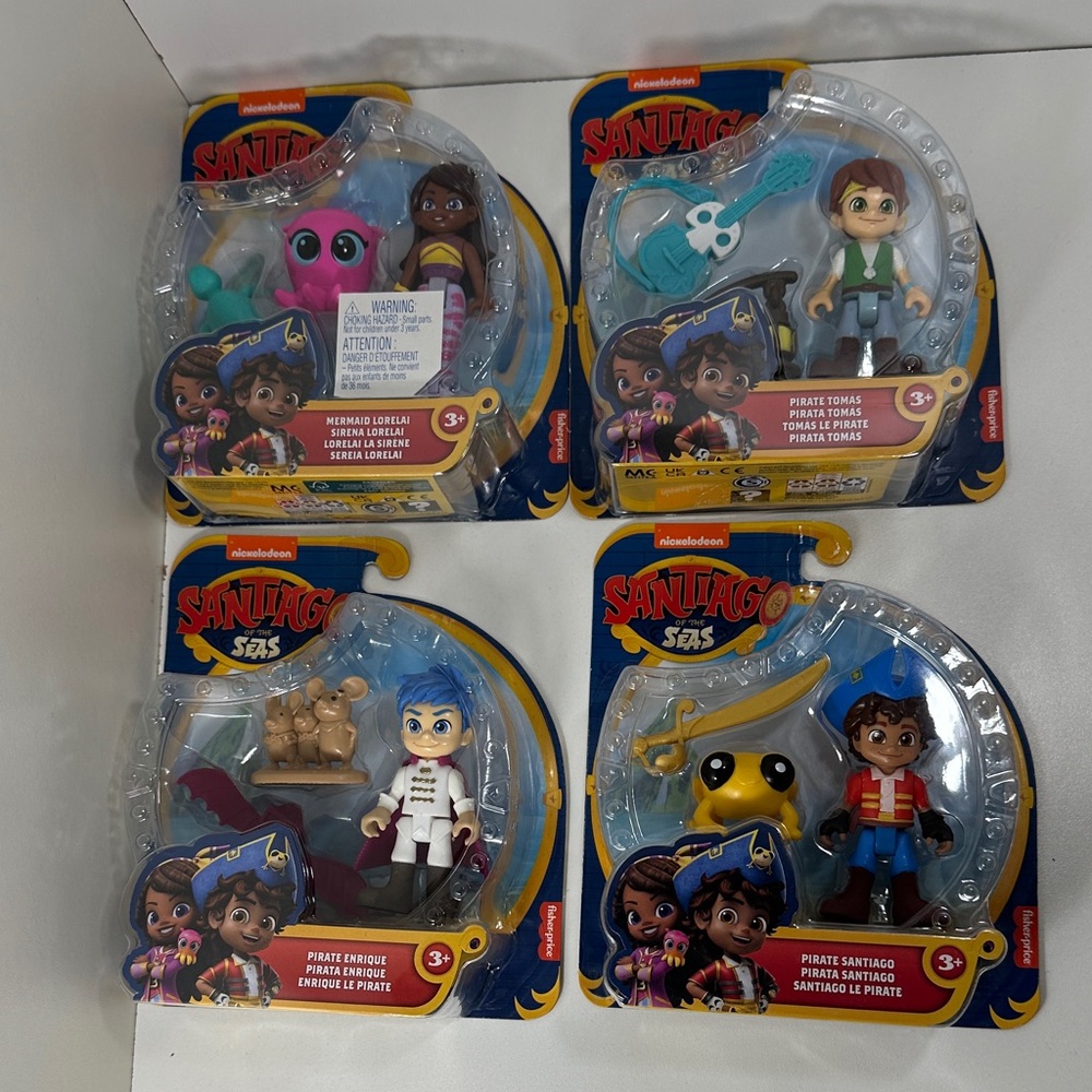 Santiago of the Seas Figure Set of 4 Fisher Price Nickelodeon NEW Sealed Toys